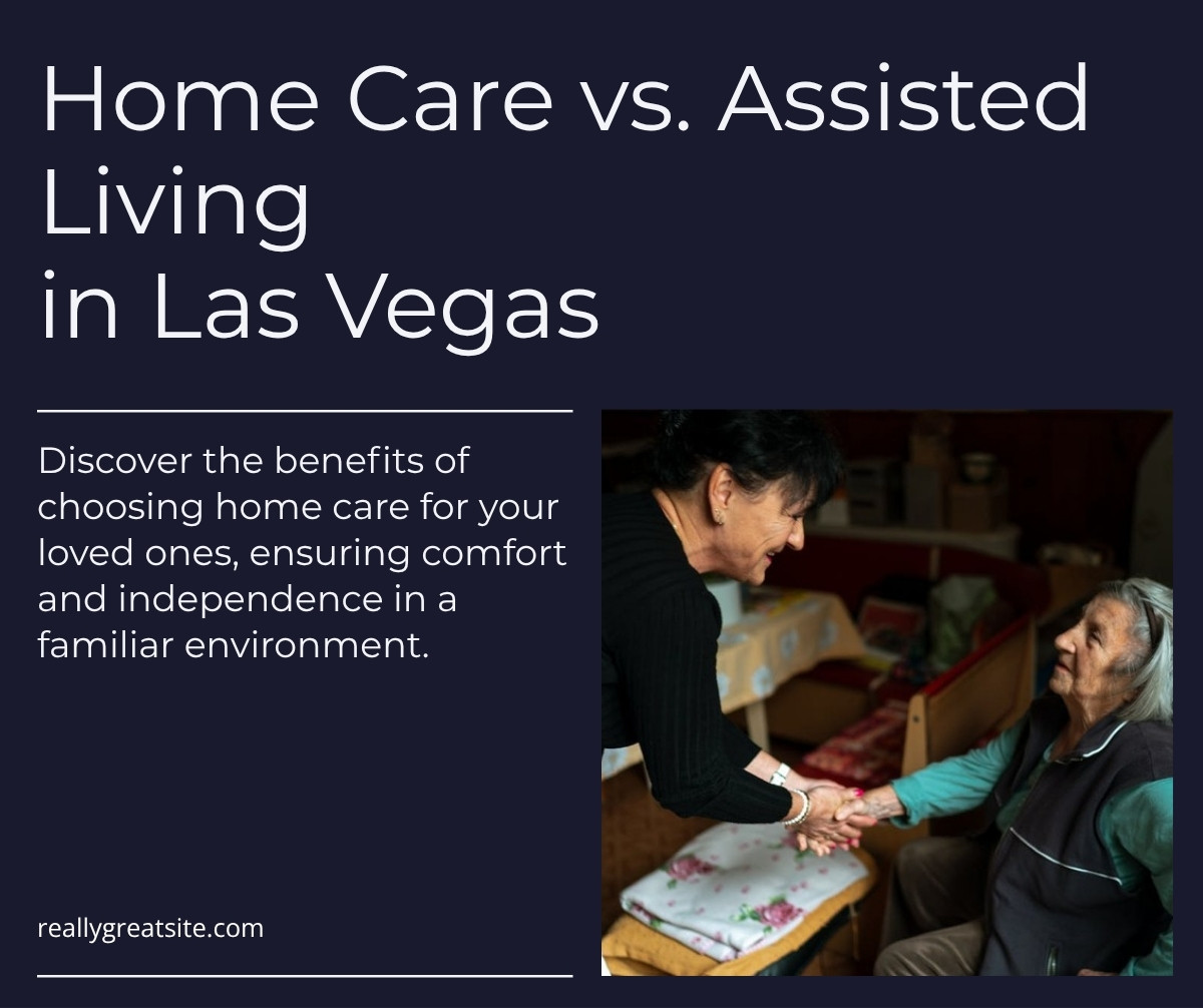 Caregiver warmly greeting elderly woman at home in Las Vegas home care vs assisted living